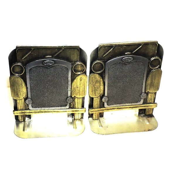 Other - Pair Of Vintage Metal Bookends Truck/Car Motif Home Decor Library Shelf